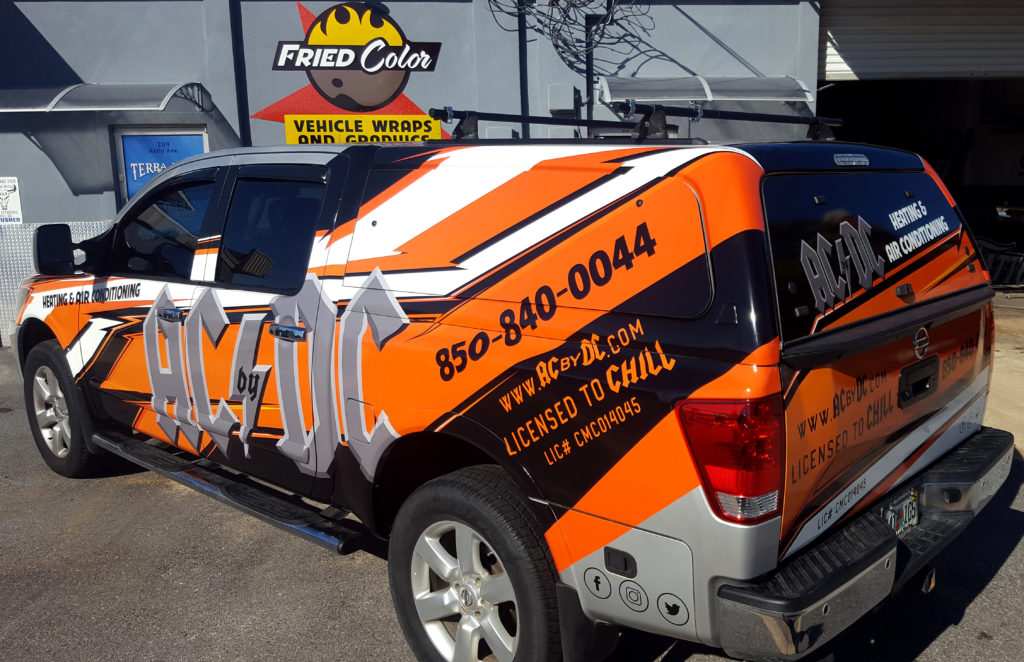 AC by DC truck wrap | Fried Color