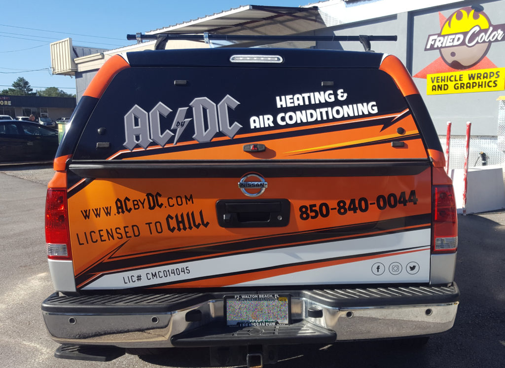 AC by DC truck wrap | Fried Color