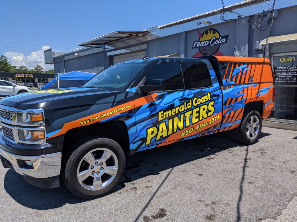 truck-with-custom-vinyl-wrap-fried-color