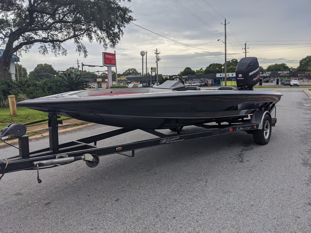Boat with Custom Carbon Fiber Wrap Fried Color