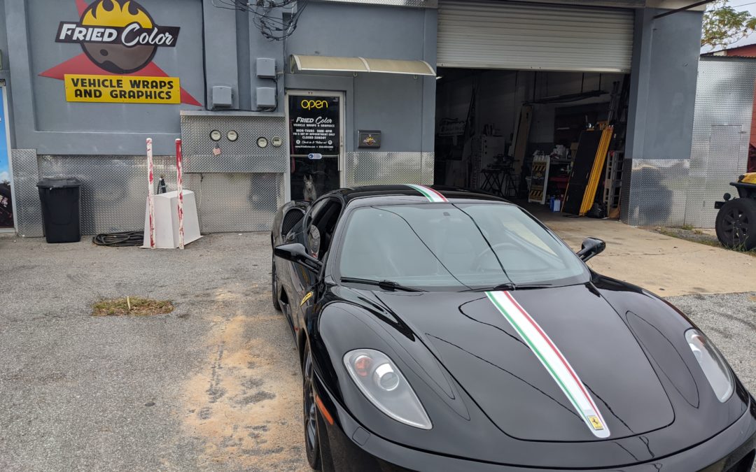 Ferrari with Custom Stripes