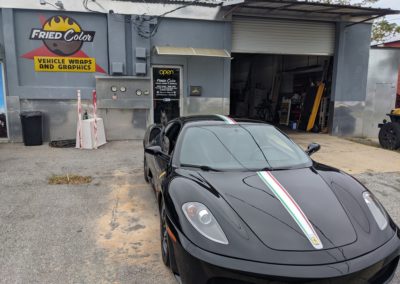 Ferrari with Custom Stripes