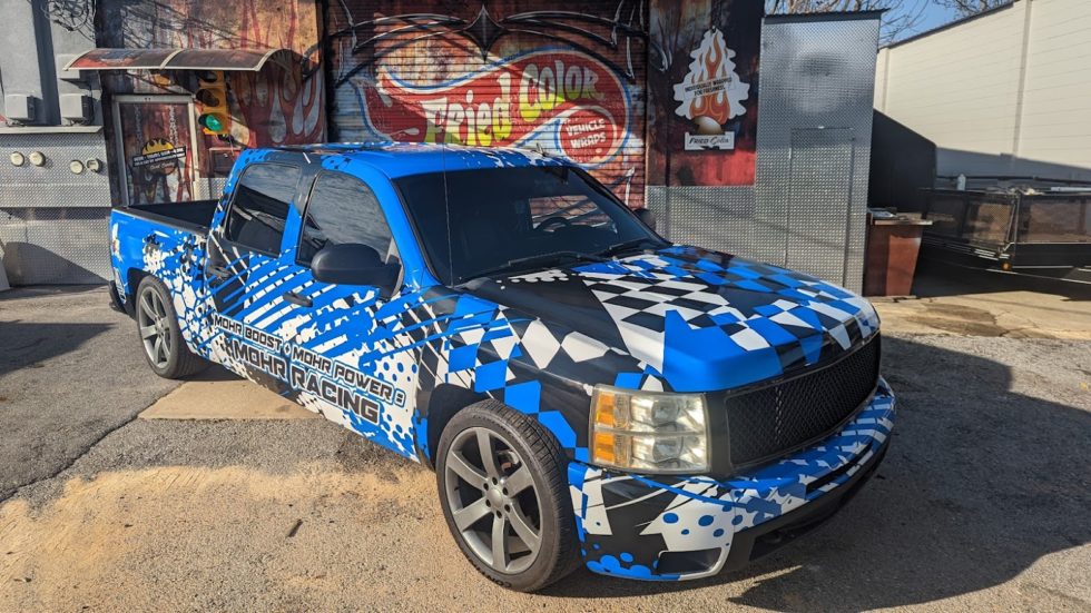Chevy Truck Gets Custom Vinyl Wrap Fried Color
