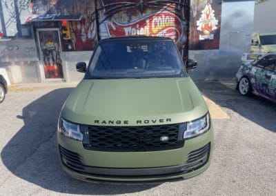Range Rover Gets Color Change Vinyl Wrap in Matte Olive Green