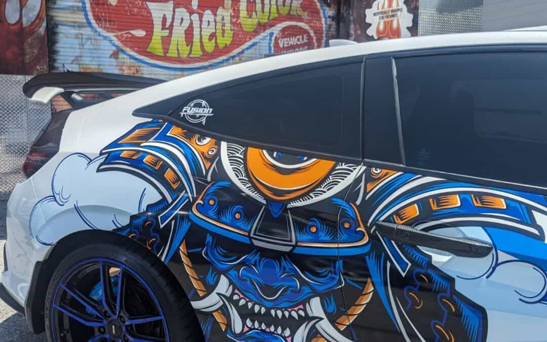 Samurai Themed Vinyl Car Wrap